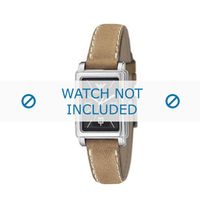 Armani horlogeband AR-0134 Leder Lichtbruin 14mm + wit stiksel