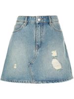 Zadig&Voltaire minijupe évasée à effet usé - Bleu