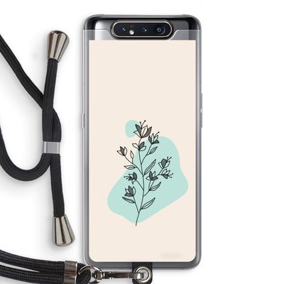 Violets are blue: Samsung Galaxy A80 Transparant Hoesje met koord