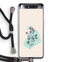 Violets are blue: Samsung Galaxy A80 Transparant Hoesje met koord