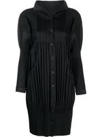 Issey Miyake Pre-Owned robe plissée Pleats Please à boutonnière (années 2000) - Noir