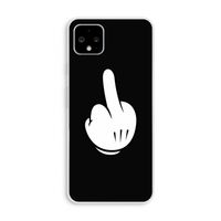 Middle finger black: Pixel 4 XL Transparant Hoesje