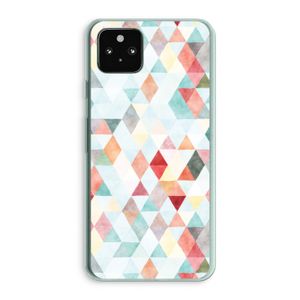 Gekleurde driehoekjes pastel: Google Pixel 5a 5G Transparant Hoesje