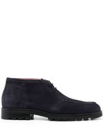 Santoni Rock lace-up suede boots - Bleu