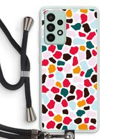 Colored Giraffe: Samsung Galaxy A52s 5G Transparant Hoesje met koord