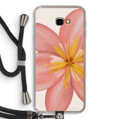 Pink Ellila Flower: Samsung Galaxy J4 Plus Transparant Hoesje met koord