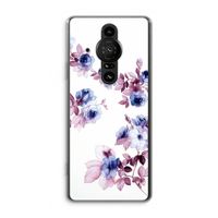Waterverf bloemen: Sony Xperia Pro-I Transparant Hoesje
