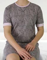 Dames nachthemd korte mouw - Lila panter