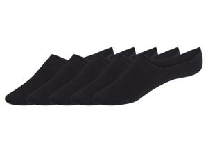 LIVERGY 5 paar heren sneakersokken (Zwart, 43-46)
