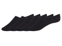 LIVERGY 5 paar heren sneakersokken (Zwart, 43-46)