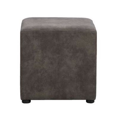 Hocker Nando - antraciet - 45x45x45 cm - Leen Bakker