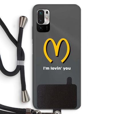 I'm lovin' you: Xiaomi Redmi Note 10 5G Transparant Hoesje met koord