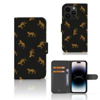 Telefoonhoesje | Met pasjeshouder | voor iPhone 15 Pro Leopards