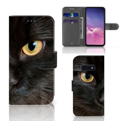 Samsung Galaxy S10e | Telefoonhoesje | Met pasjeshouder | Zwarte Kat