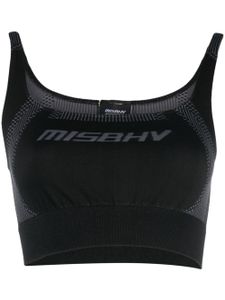 MISBHV brassière de sport à logo imprimé - Noir