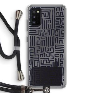 Moroccan Print: Samsung Galaxy A41 Transparant Hoesje met koord