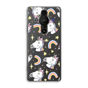 Rainbow Unicorn: Sony Xperia Pro-I Transparant Hoesje