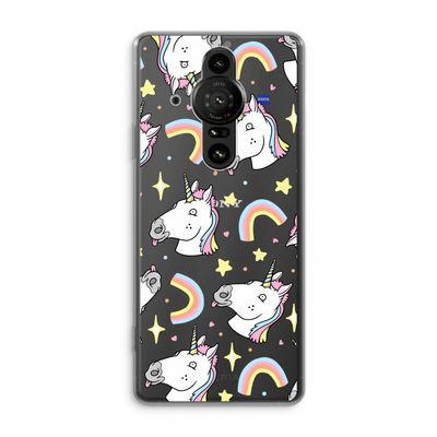Rainbow Unicorn: Sony Xperia Pro-I Transparant Hoesje