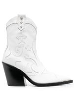 Philipp Plein bottines d'inspiration western à étoiles - Blanc - thumbnail