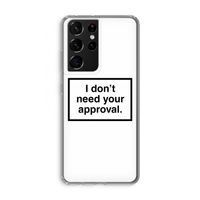 Don't need approval: Samsung Galaxy S21 Ultra Transparant Hoesje