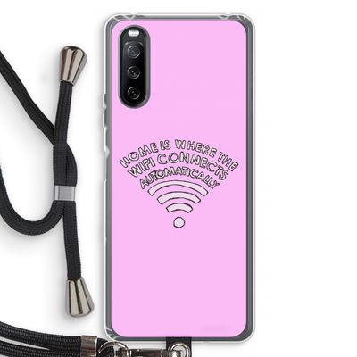 Home Is Where The Wifi Is: Sony Sony Xperia 10 III Transparant Hoesje met koord