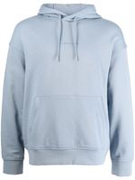 Emporio Armani hoodie en coton à poche plaquée - Bleu - thumbnail