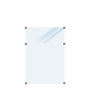 Geharde Glasplaat Mat Glas 90 x 127 CM