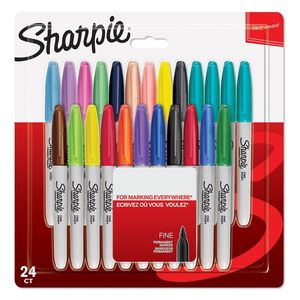 Viltstift Sharpie Electro Pop rond 0.9mm blister Ãƒ 24 kleuren