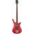 Warwick RockBass Corvette $$ 4-String Burgundy Red Transparent Satin elektrische basgitaar met gigbag