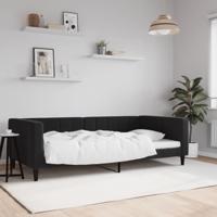 Slaapbank 100x200 cm fluweel zwart