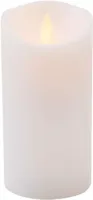 Anna&apos;s Collection LED kaars flame effect rustiek 7.5x15cm wit 1 stuks