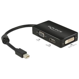 DeLOCK 0.16m DisplayPort/VGA + HDMI + DVI 0,16 m Mini DisplayPort VGA (D-Sub)+ HDMI + DVI Zwart