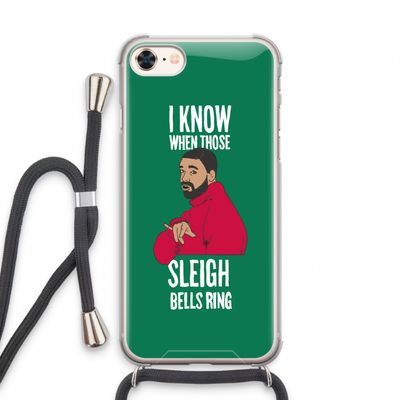 Sleigh Bells Ring: iPhone 7 Transparant Hoesje met koord