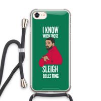 Sleigh Bells Ring: iPhone 7 Transparant Hoesje met koord