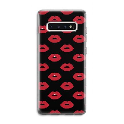 Lips: Samsung Galaxy S10 4G Transparant Hoesje