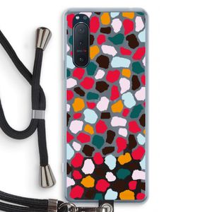 Colored Giraffe: Sony Xperia 5 II Transparant Hoesje met koord
