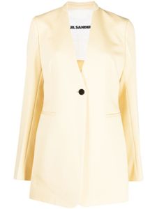 Jil Sander blazer en laine à simple boutonnage - Jaune