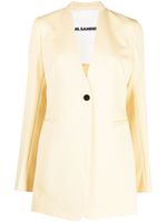 Jil Sander blazer en laine à simple boutonnage - Jaune