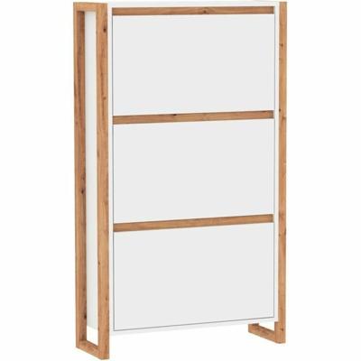 Schoenenrek Wit Ek 70 x 25 x 125 cm