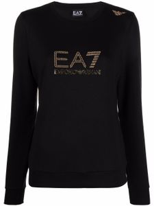 Ea7 Emporio Armani t-shirt à détails de clous - Noir