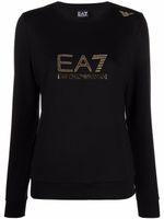 Ea7 Emporio Armani t-shirt à détails de clous - Noir