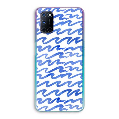 Blauwe golven: Oppo A52 Transparant Hoesje