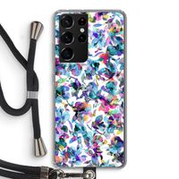 Hibiscus Flowers: Samsung Galaxy S21 Ultra Transparant Hoesje met koord