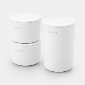 Brabantia ReNew Opbergpotjes - set van 3 - wit 281327