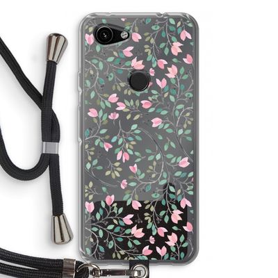Sierlijke bloemen: Pixel 3a Transparant Hoesje met koord