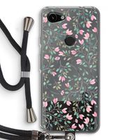 Sierlijke bloemen: Pixel 3a Transparant Hoesje met koord