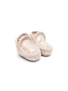 Mou Kids bottines Eskimo à bords en crochet - Rose