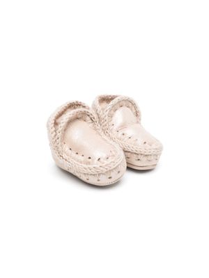 Mou Kids bottines Eskimo à bords en crochet - Rose
