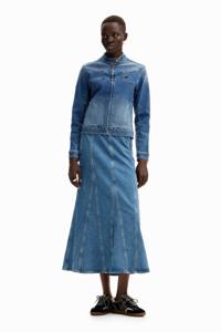 Lange denim rok - BLUE - XS