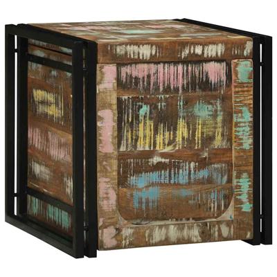Opbergkisten met opslag 50 x 50 x 50 cm Massief gerecycled hout